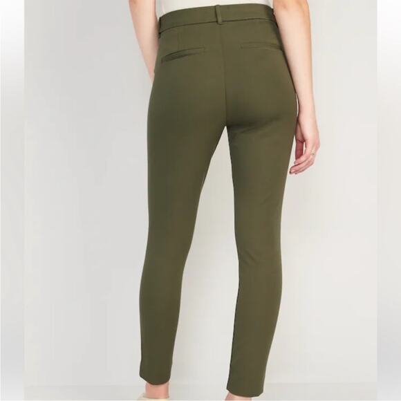 New Old Navy - High Rise Pixie Never Fade Green Ankle Pants Womens Plus 30 FLAW - Picture 2 of 10